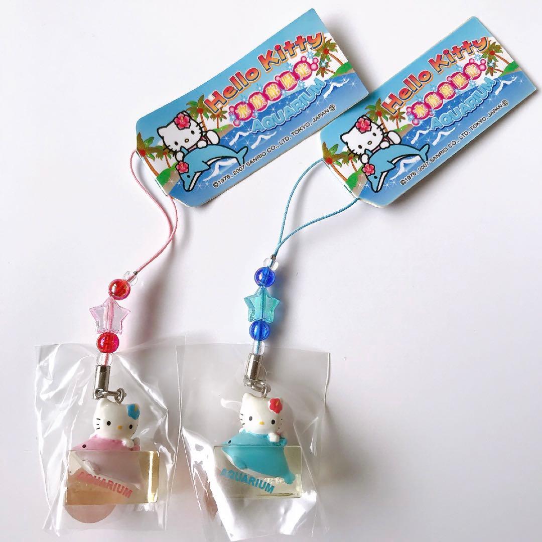 ご当地キティ☆水族館限定☆クリアキューブ☆根付け☆ストラップ