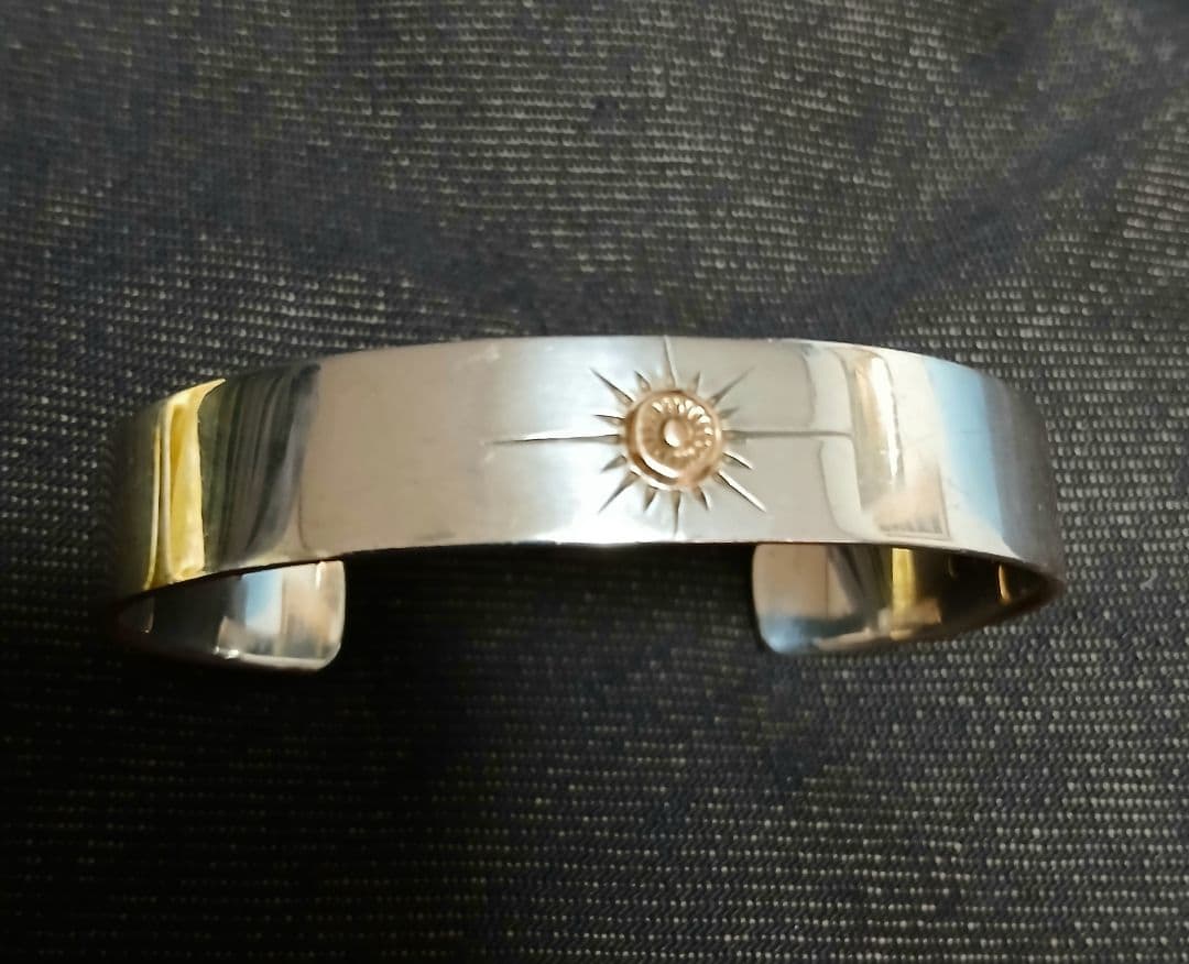 FARWEST ファーウェスト 日本製 K18 平打バングル シルバー925 - メルカリ