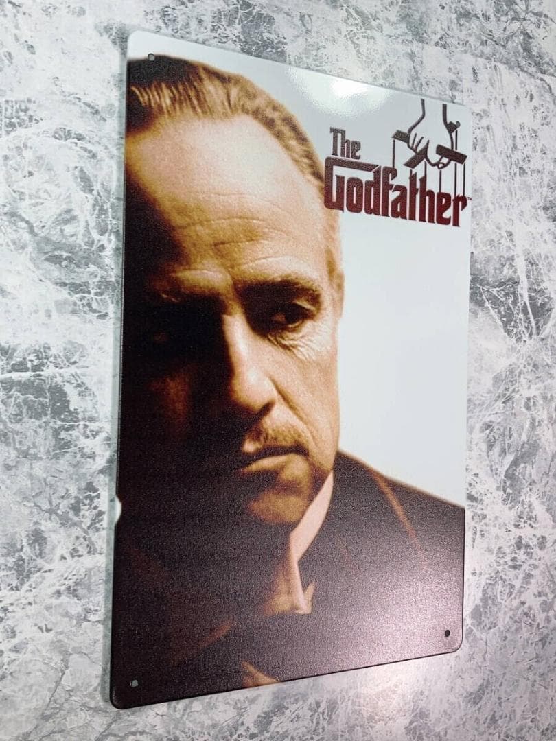 ゴッドファーザー/マーロン・ブランド 看板風 メタル ポスター」jo-db