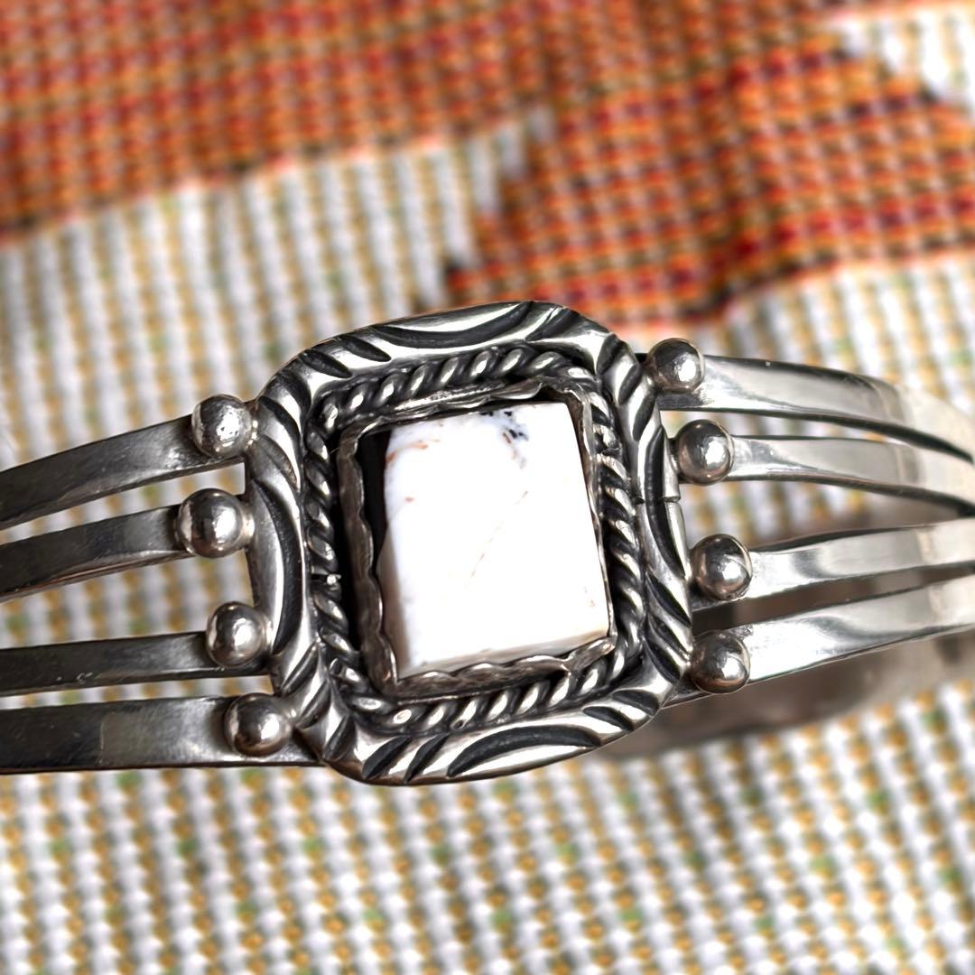 NAVAJO バングル ホワイトターコイズ AL YAZZIE STERLINGの通販はau