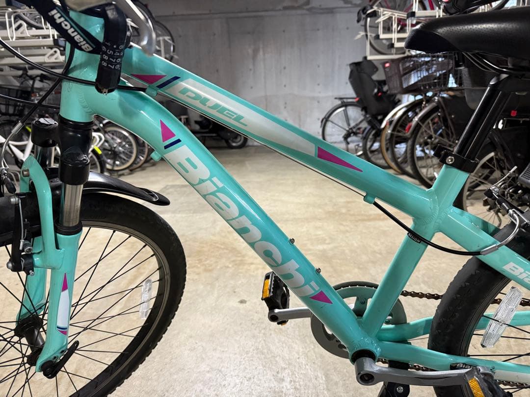 手渡しのみ】Bianchi Duel 24インチ CK キッズバイク ビアンキ