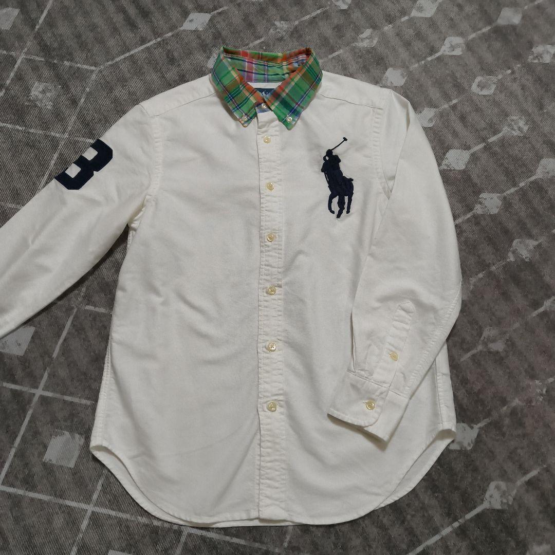 ラルフローレン 長袖ボタンダウンシャツ ビッグポニー刺繍 オックス