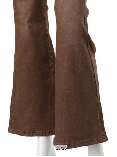 【まゆまゆ】【新品】　美脚セミフレアデニムパンツ 　リランドチュール