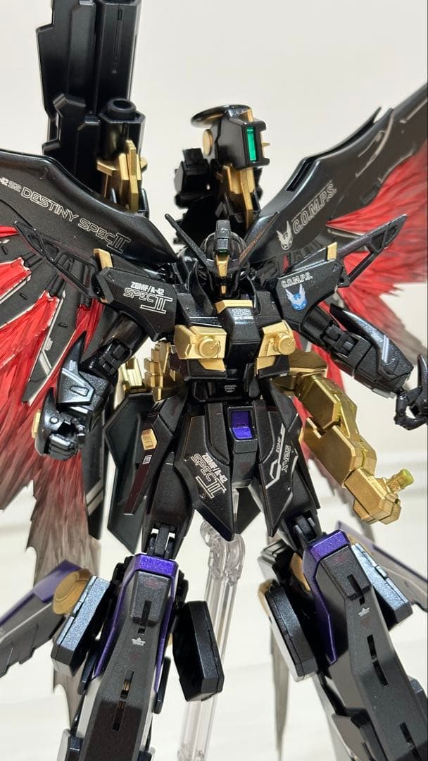 HG デスティニーガンダム Spec II & ゼウスシルエット 塗装済完成品