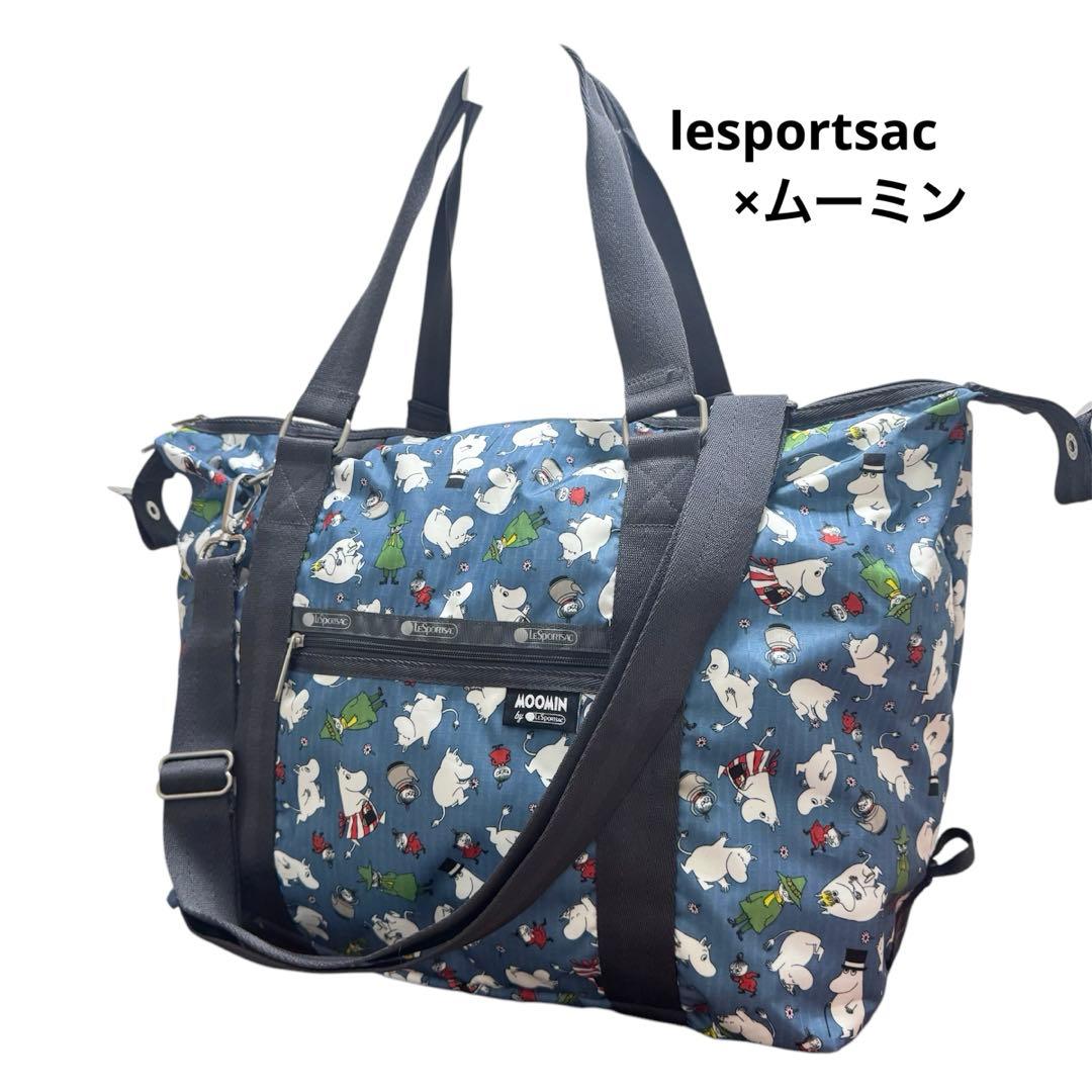 lesportsac レスポートサック ボストンバッグ ムーミン コラボ - メルカリ