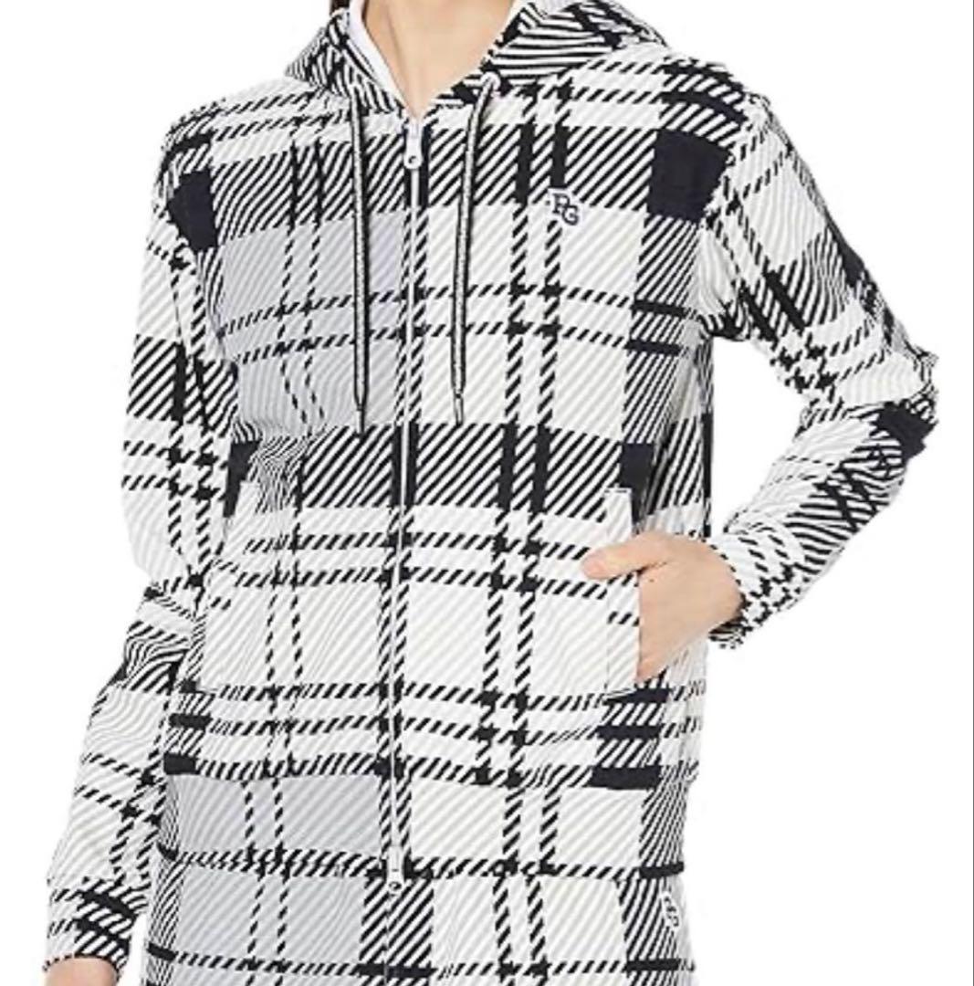 美品）パーリーゲイツ 、グレンチェック柄、ジップパーカージャケット