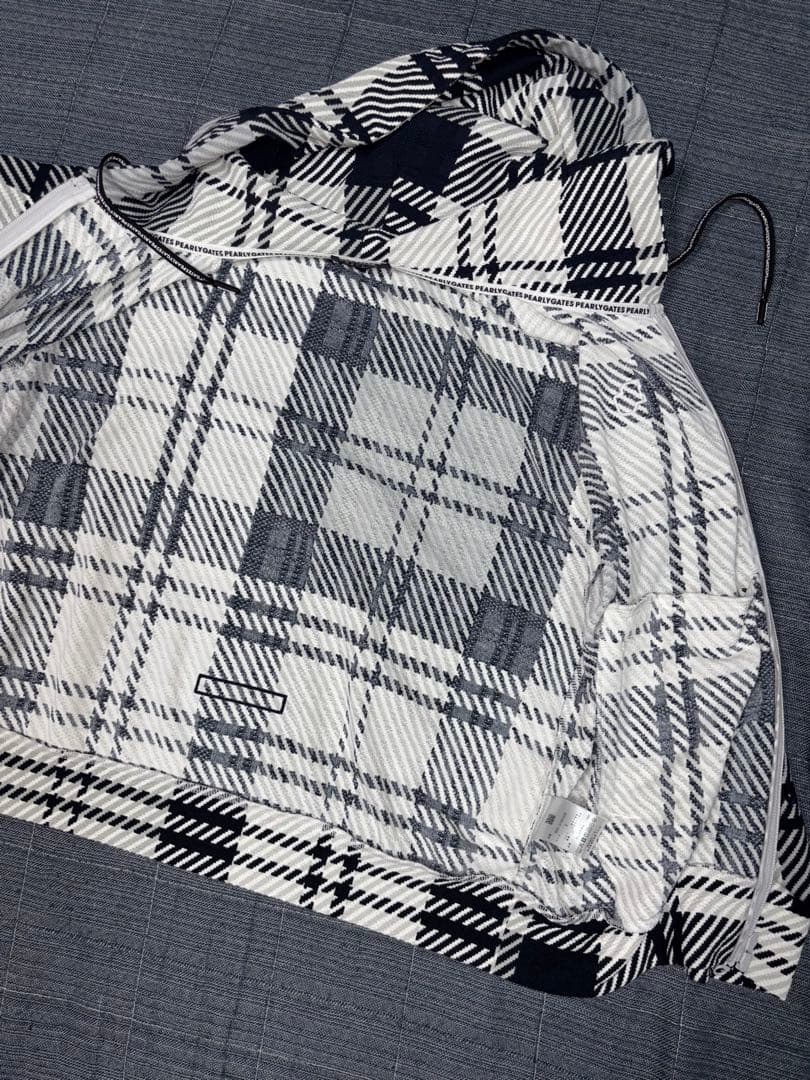 美品）パーリーゲイツ 、グレンチェック柄、ジップパーカージャケット