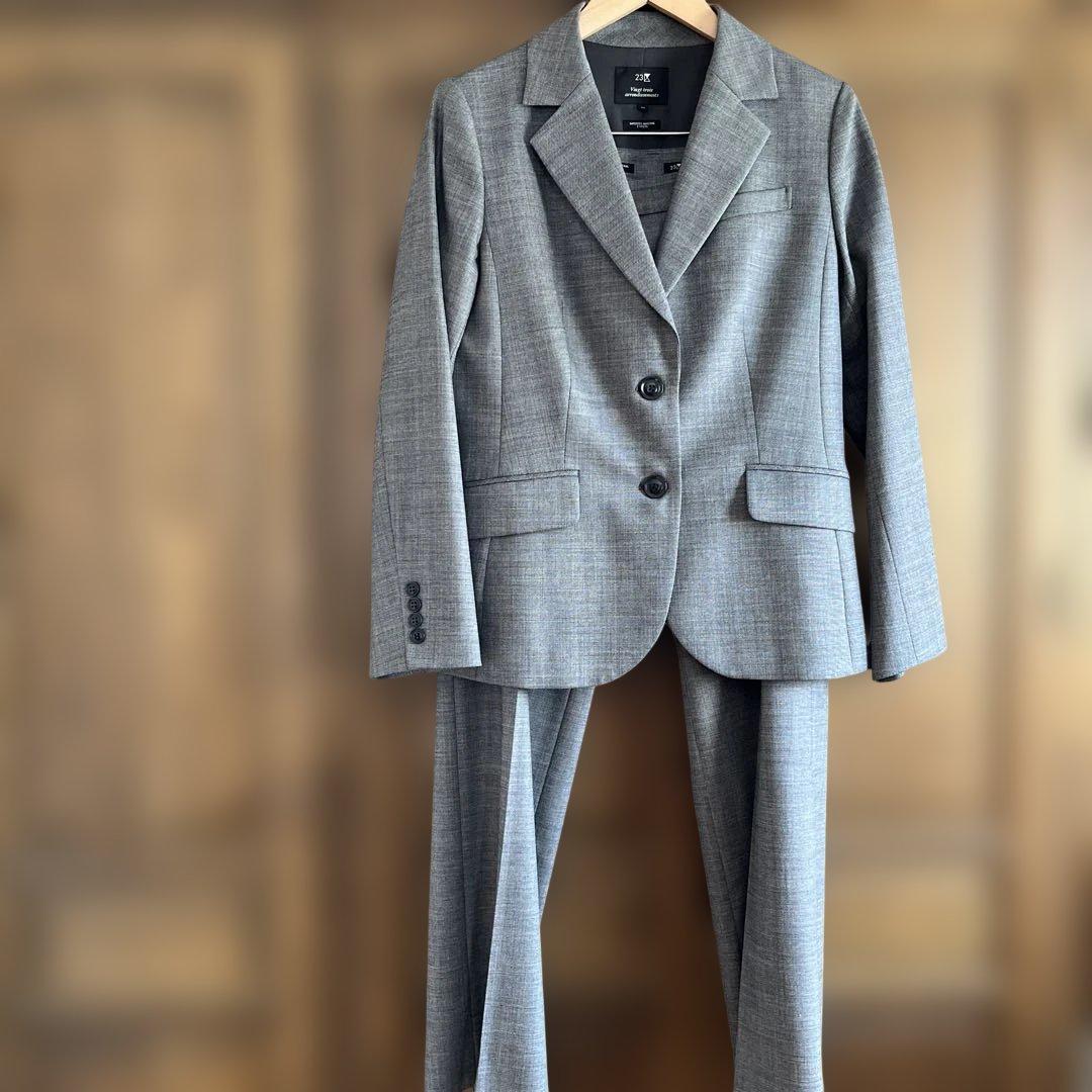 23区レディースビジネススーツ 新色追加／セットアップ対応】ラフィーネウール 一つ釦 ジャケット