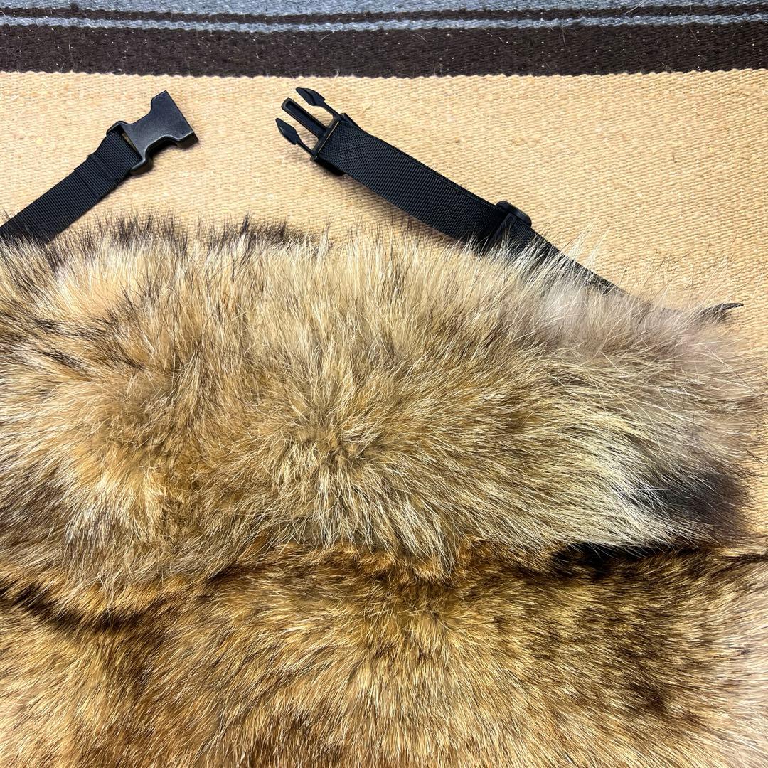 本革 裏地付カーフレザー 狸 尻あて尻皮 たぬき毛皮敷物 登山 スキー