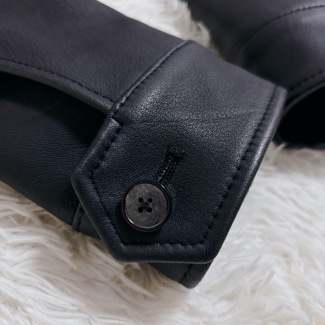 極美品】EDIFICE レザージャケット ラムレザー 羊革 Mサイズ - メルカリ