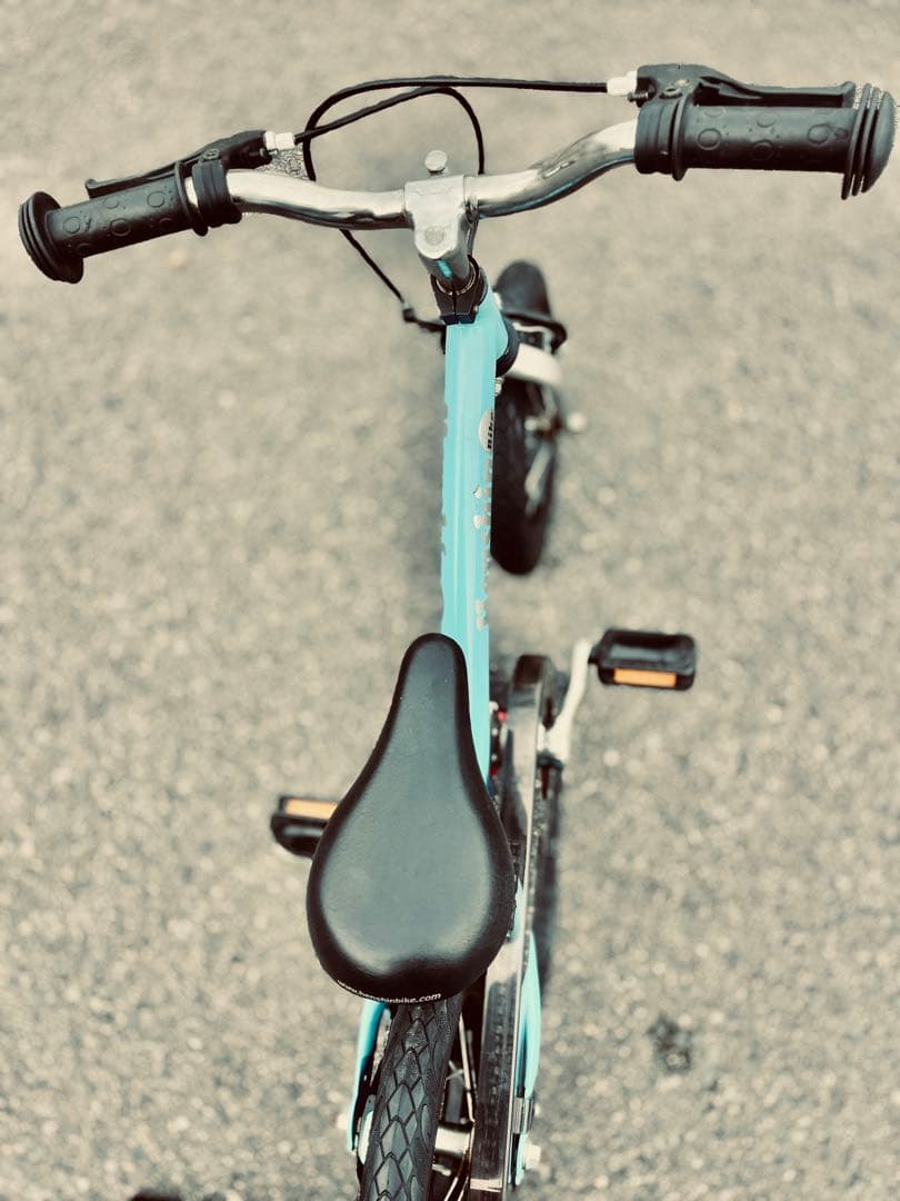美品】へんしんバイク2 12インチ パステルブルー ペダル装着済み