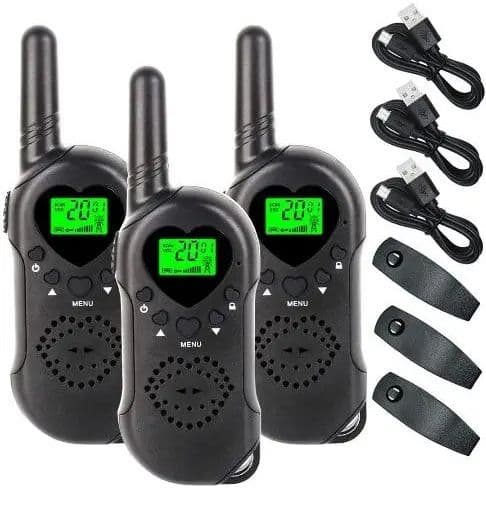 トランシーバー 3台セット USB充電  免許不要  VOXハンズフリー トランシーバー3台セット 中継器対応 特定小電力トランシーバー FC-ZX