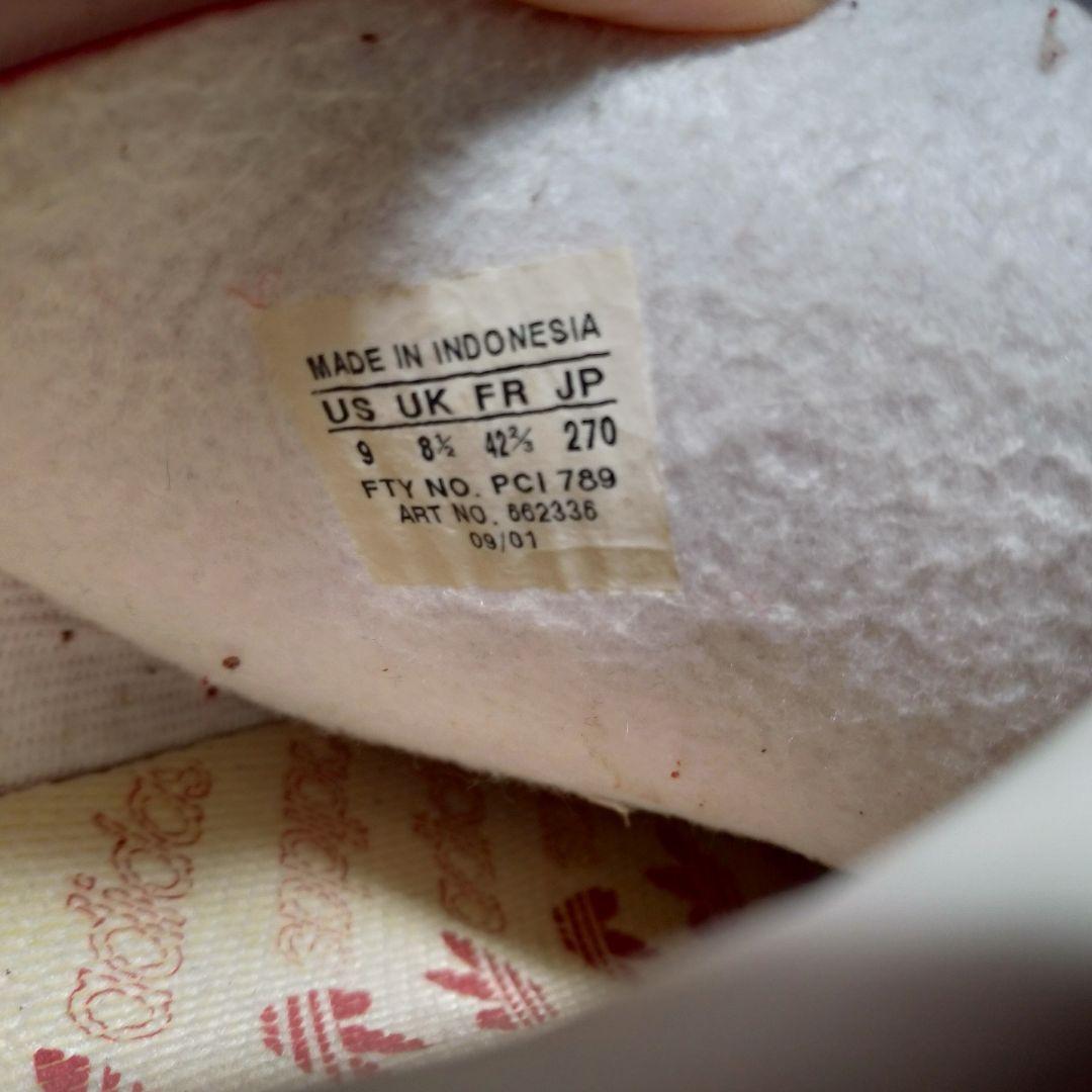 adidas スタンスミス ベルクロ 赤×白 27.0cm レザー 2001年製