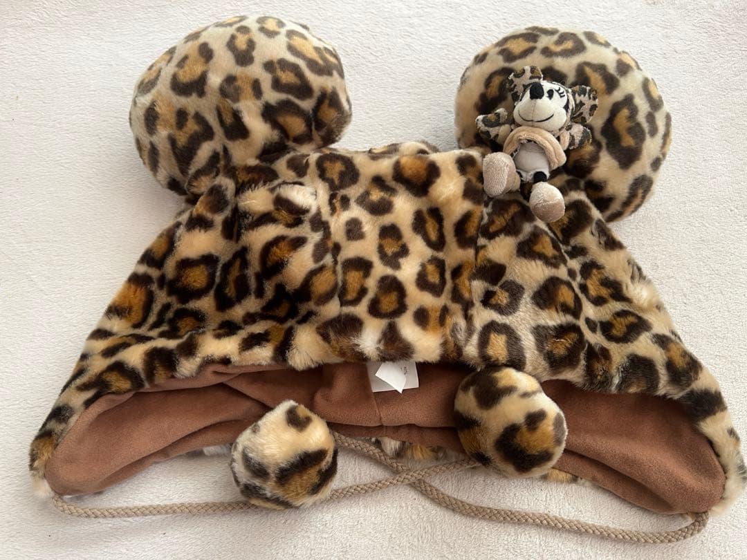 ディズニー 被り物 ファンキャップ ヒョウ柄 ミニーちゃん 茶色 - メルカリ