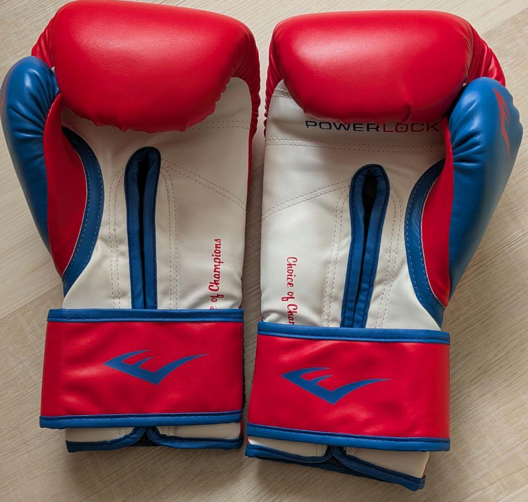 EVERLAST POWERLOCK ボクシンググローブ 赤/青16oz 極美品 S1