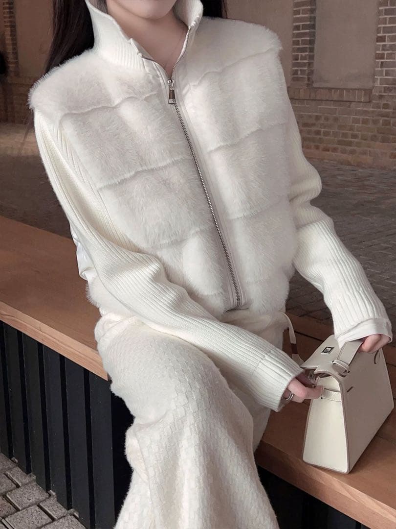 2WAYニットスリーブエコファーダウンジャンパー - メルカリ