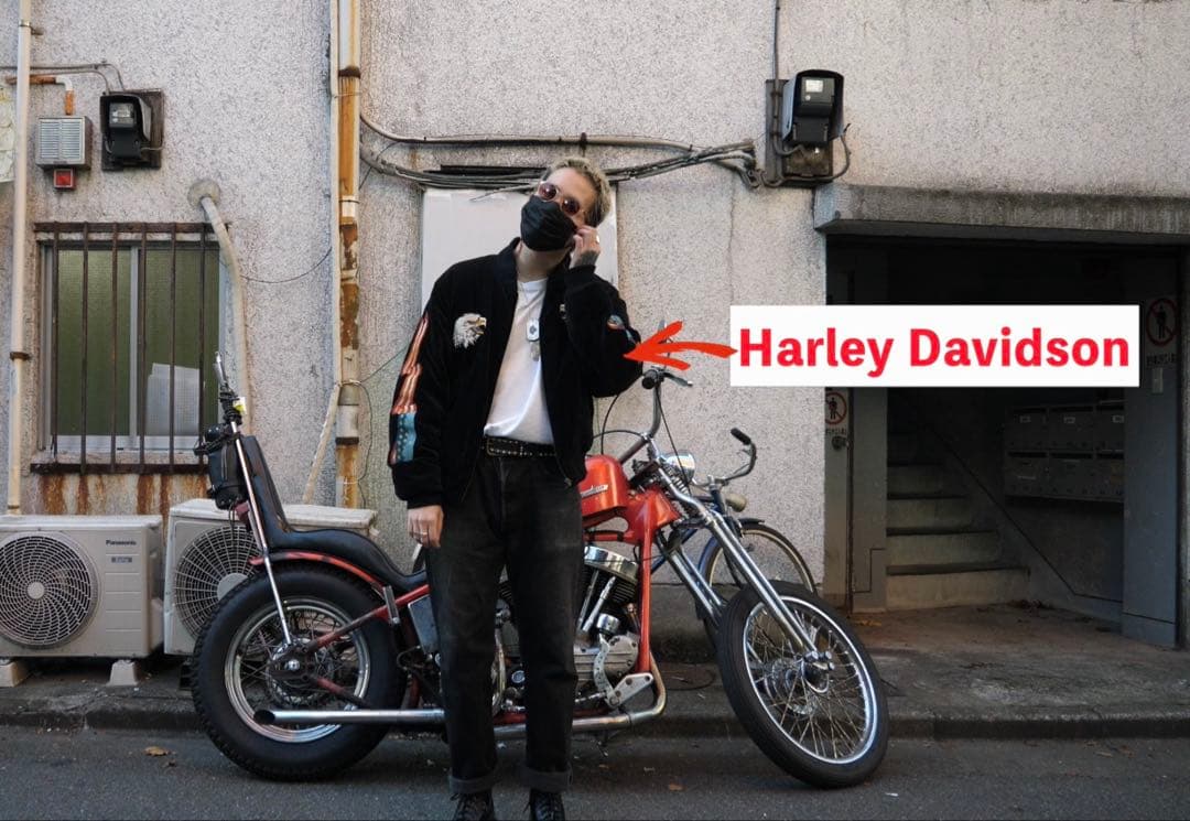 90's Harley-Davidson ベロアジャケット 別珍 - メルカリ