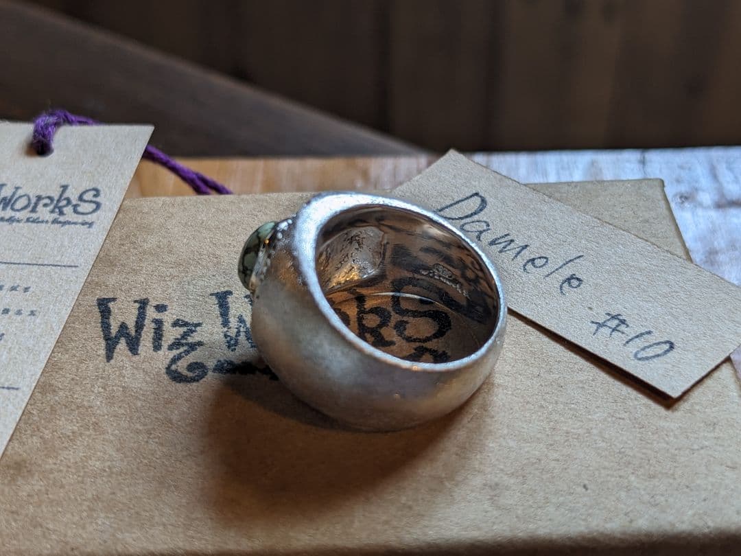 専用 彫金 リング指輪 モダンネイティブ ターコイズ 73