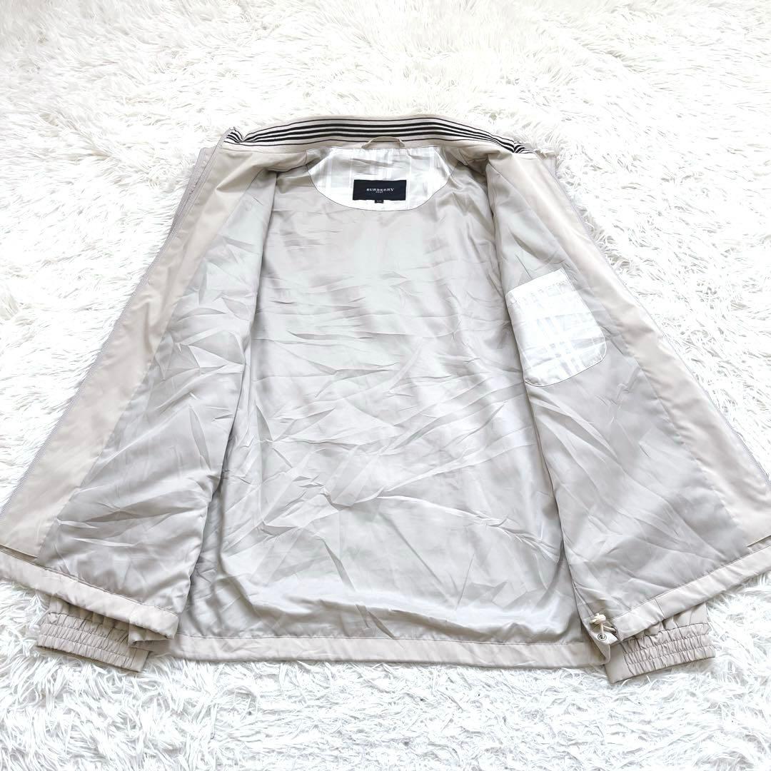 入手困難】バーバリー ジップジャケット アイボリー ホース刺繍 ロゴ