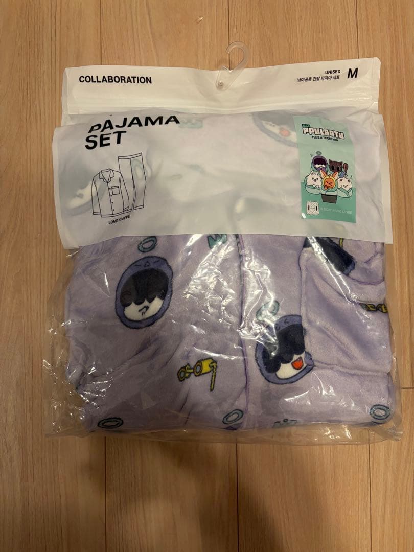 TXT プルバトゥ SPAO パジャマ M サイズ フムニャリン　韓国限定 Qoo10] スパオ 【公式限定】 TXT プルバトゥ コラボ : KPOP