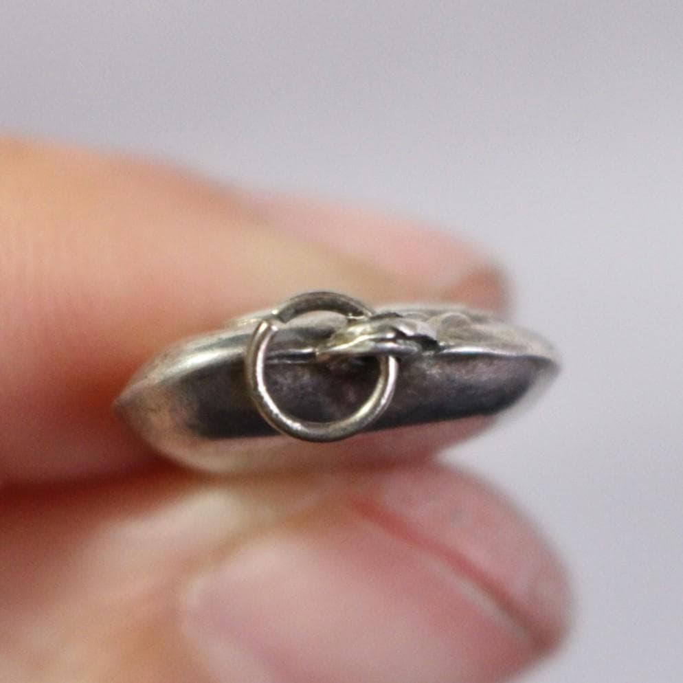 40s スウィートハートジュエリー WW2 シルバー 古着 勿忘草 渦巻 波