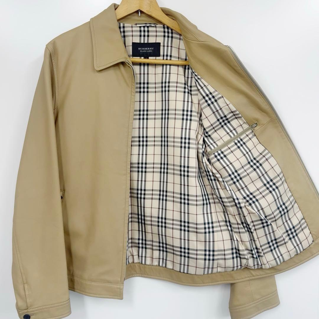 美品】バーバリー BURBERRY BLACK LABEL 本革ジャケット - メルカリ