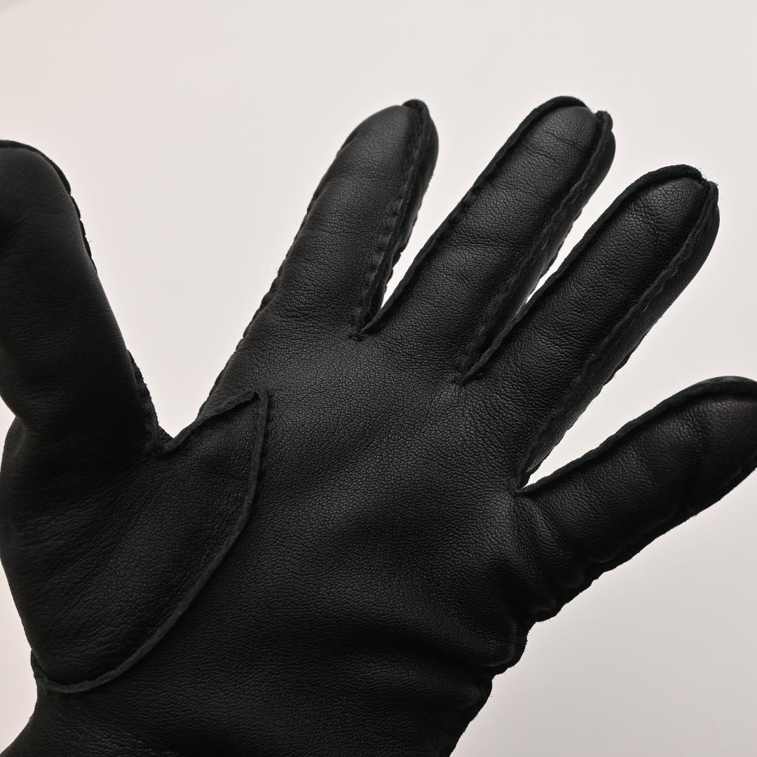 DENTS デンツ カシミヤライナー レザーグローブ S ブラック 黒 革手袋