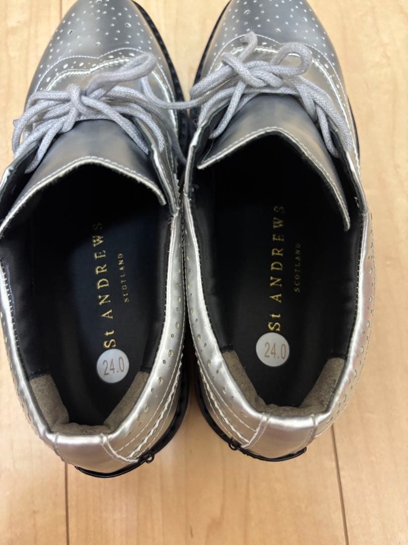 S. ANDREWS ゴルフシューズ 24.0cm シルバー