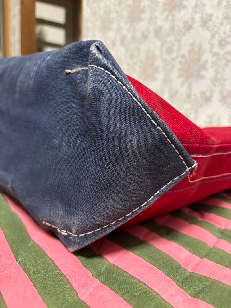 L.L.Bean 赤/ネイビー　ヴィンテージ　トートバッグ　2/15日までの価格