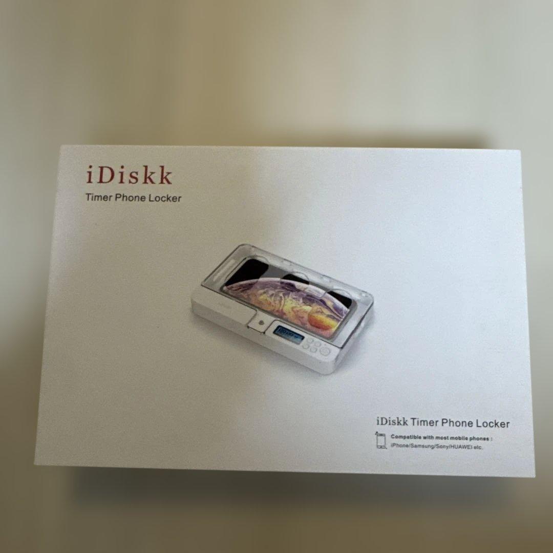 iDiskk Timer Phone Locker ホワイト タイムロックボックス【受験生必見】iDiskk タイムロッキングコンテナ