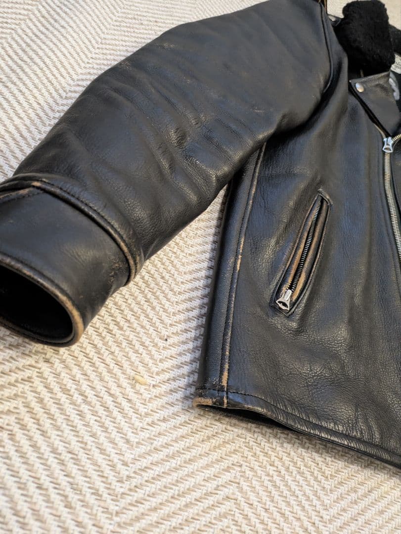 玉*置様 極小ロット ウルフズヘッド ワコマリア ライダース S ボア付き