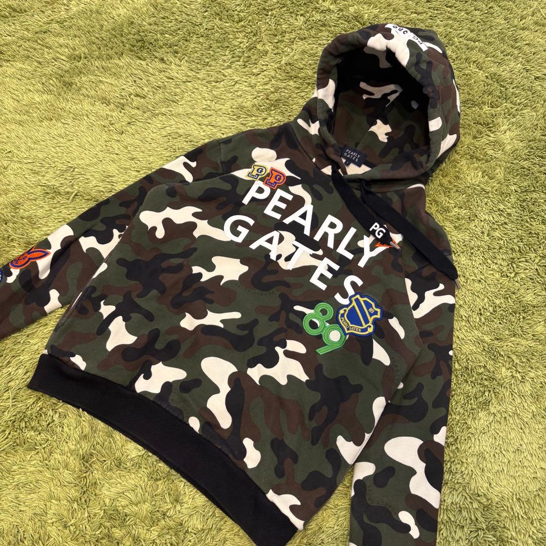 パーリーゲイツ PEARLYGATES パーカー 迷彩 カモフラ ワッペン 1 楽天市場】パーリーゲイツ ジップパーカー カーキ×白 カモフラ 迷彩