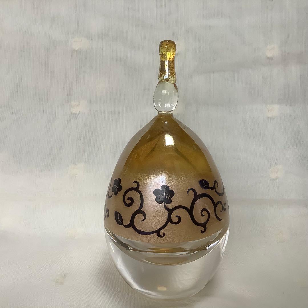 ガラス製ひな人形 金色装飾　小幡祐嗣作