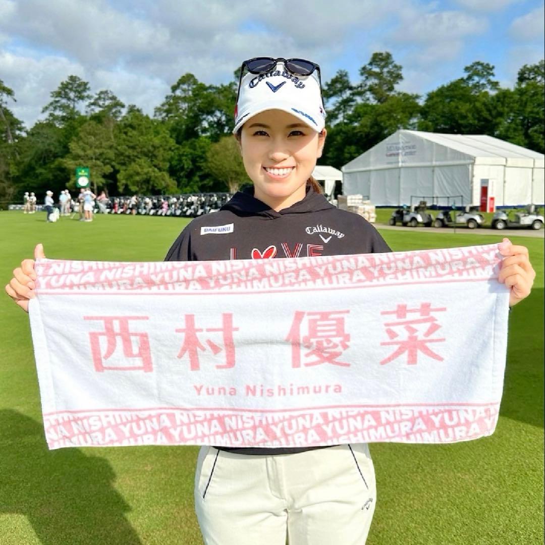 西村優菜プロ応援グッズ３点セットB／1️⃣応援タオル、2️⃣応援扇子、3️⃣応援マーカー