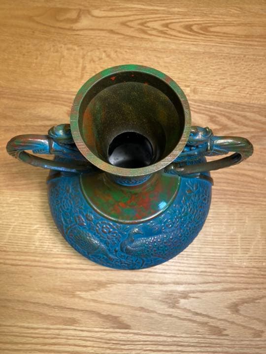 花瓶 晴峰型 寿孔雀 伝統美術工芸品 - メルカリ