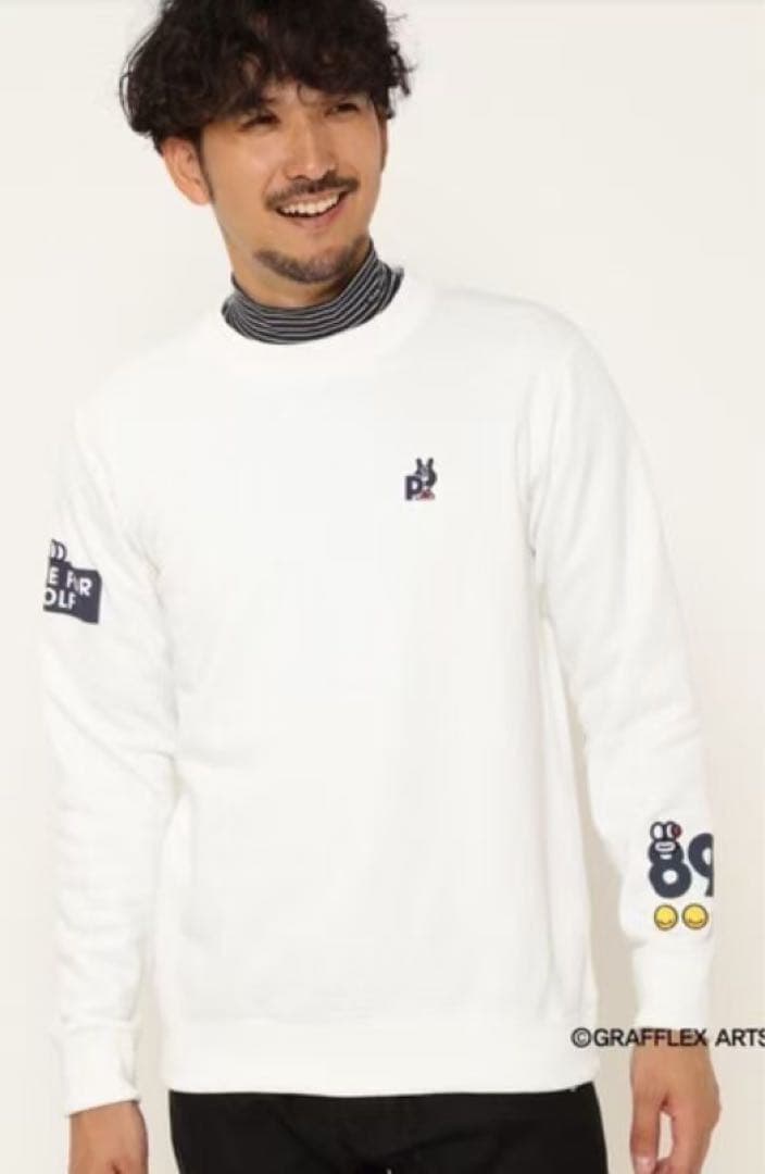 新品 正規品 パーリーゲイツ どうしちゃったPGスウェット 紺 サイズ4 M