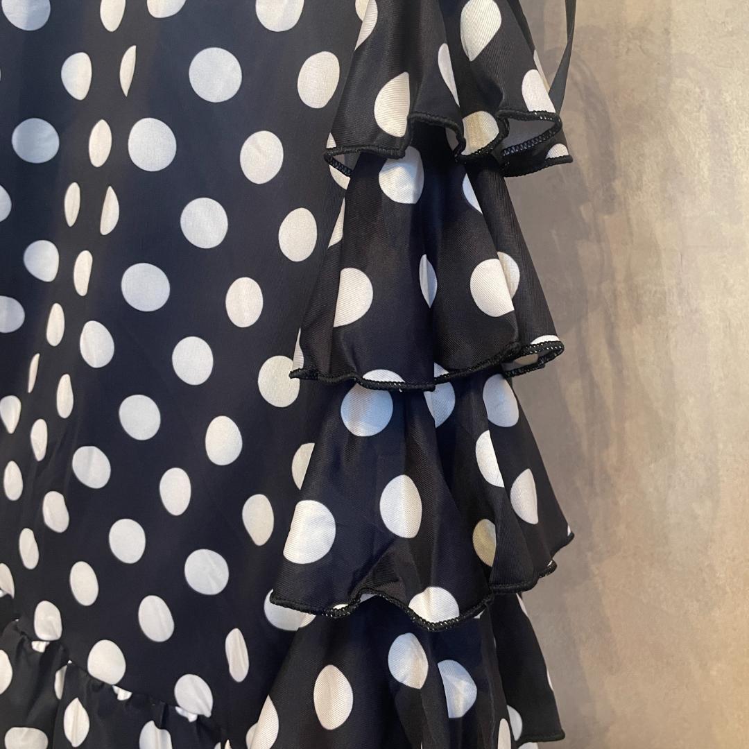 フラメンコ衣装 ファルダ マーメイドシルエット 水玉L〜LL レッスン