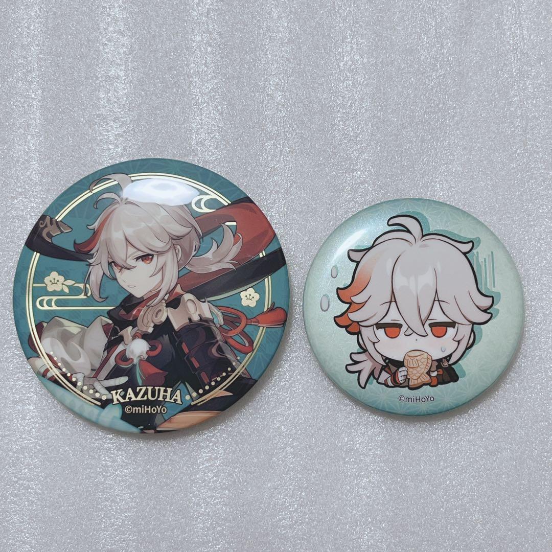 原神 楓原万葉 スタンプ ちびキャラ カズハ ミニキャラ 缶バッジ 缶