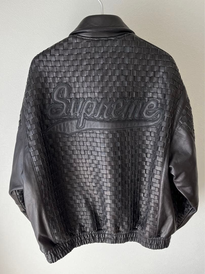 Supreme Woven Leather Varsity Jacket L - メルカリ