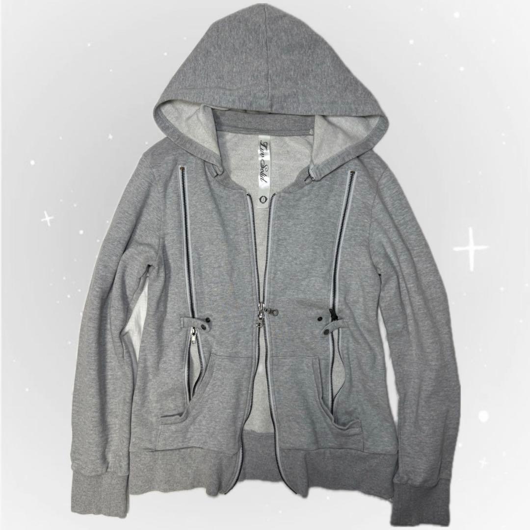 00s archive ジップパーカー ギミック グランジ - メルカリ