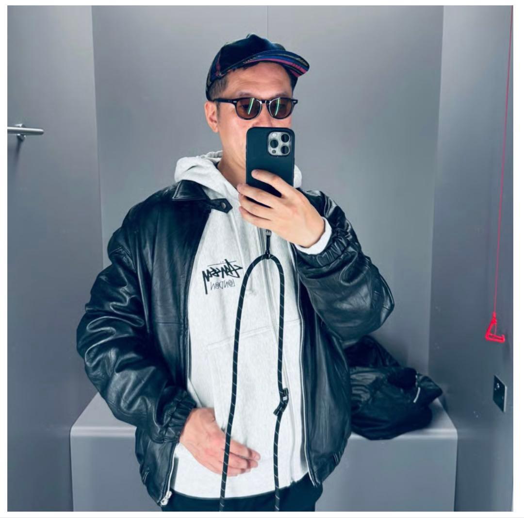 未使用 anytee オリジナル レザージャケット ブルゾン M65 - メルカリ