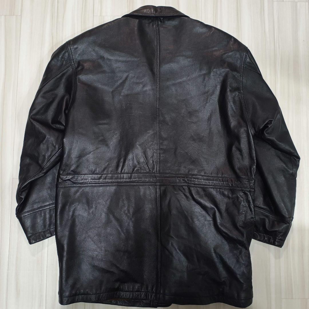 羊革】 ラムレザー カーコート ジャケット ブラック ジャケット XL