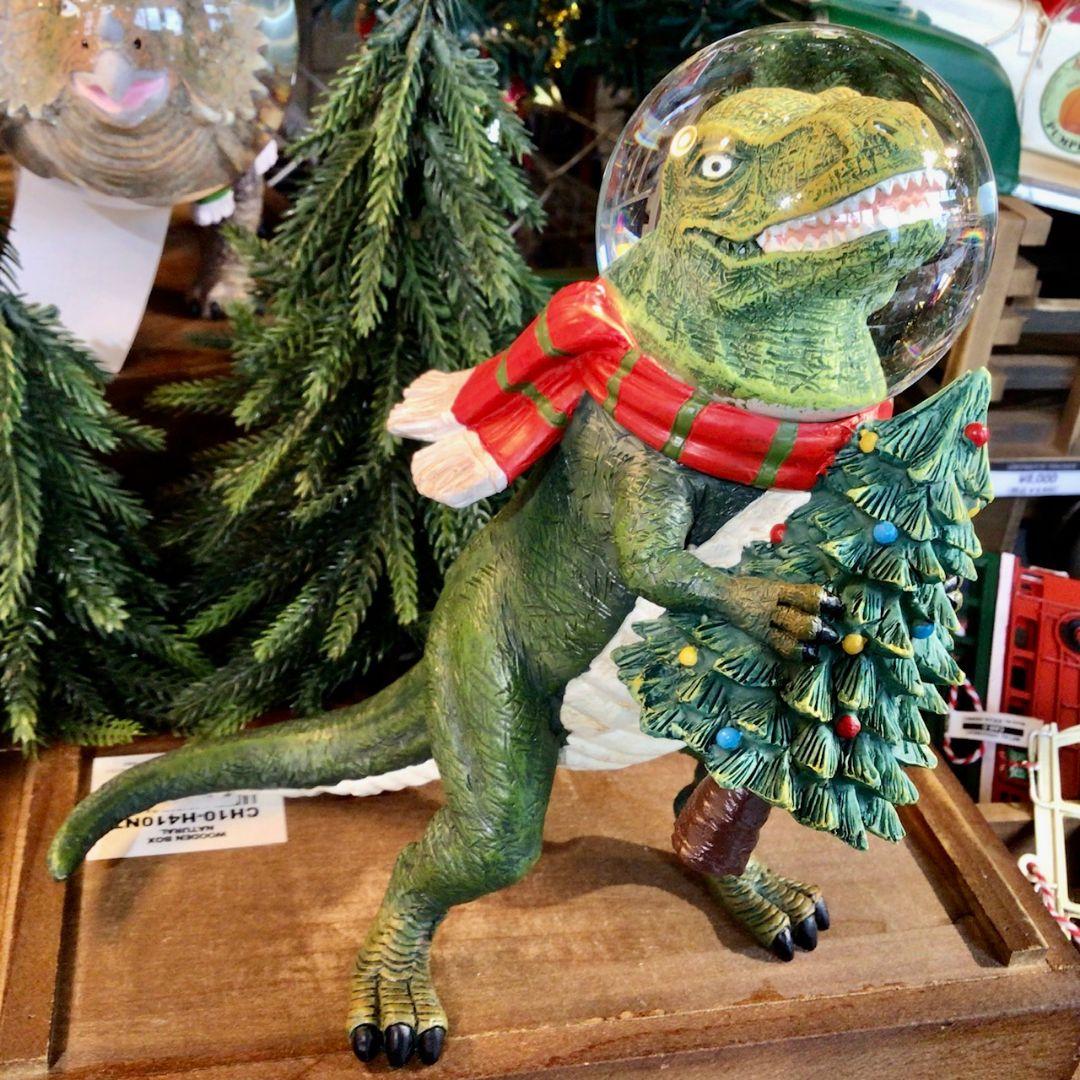 新品 グローブ ダイナソー ダルトン スノードーム クリスマス 恐竜