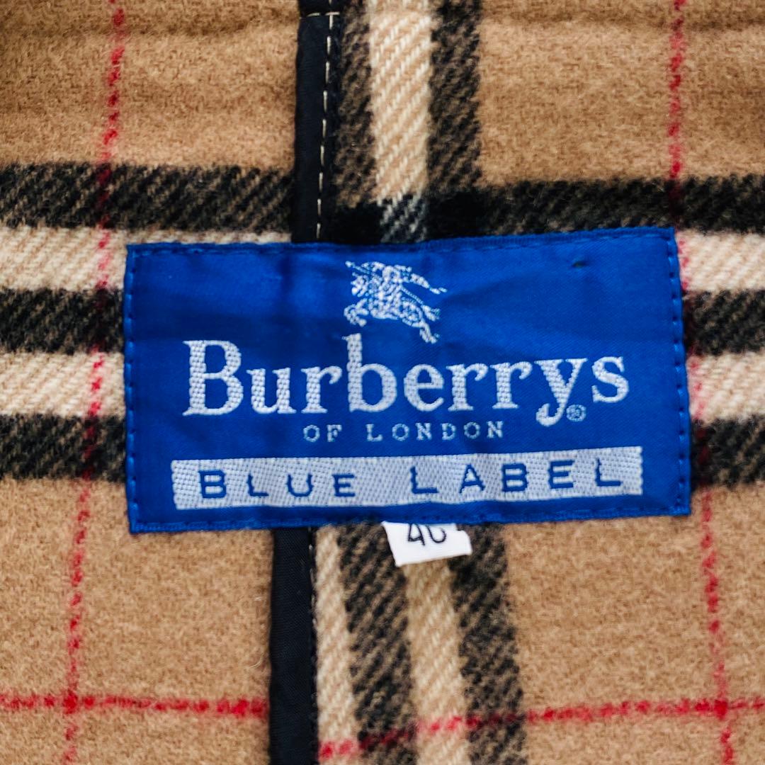 2505A 美品バーバリーロンドン ダッフルコート裏地ノバチェック ロング