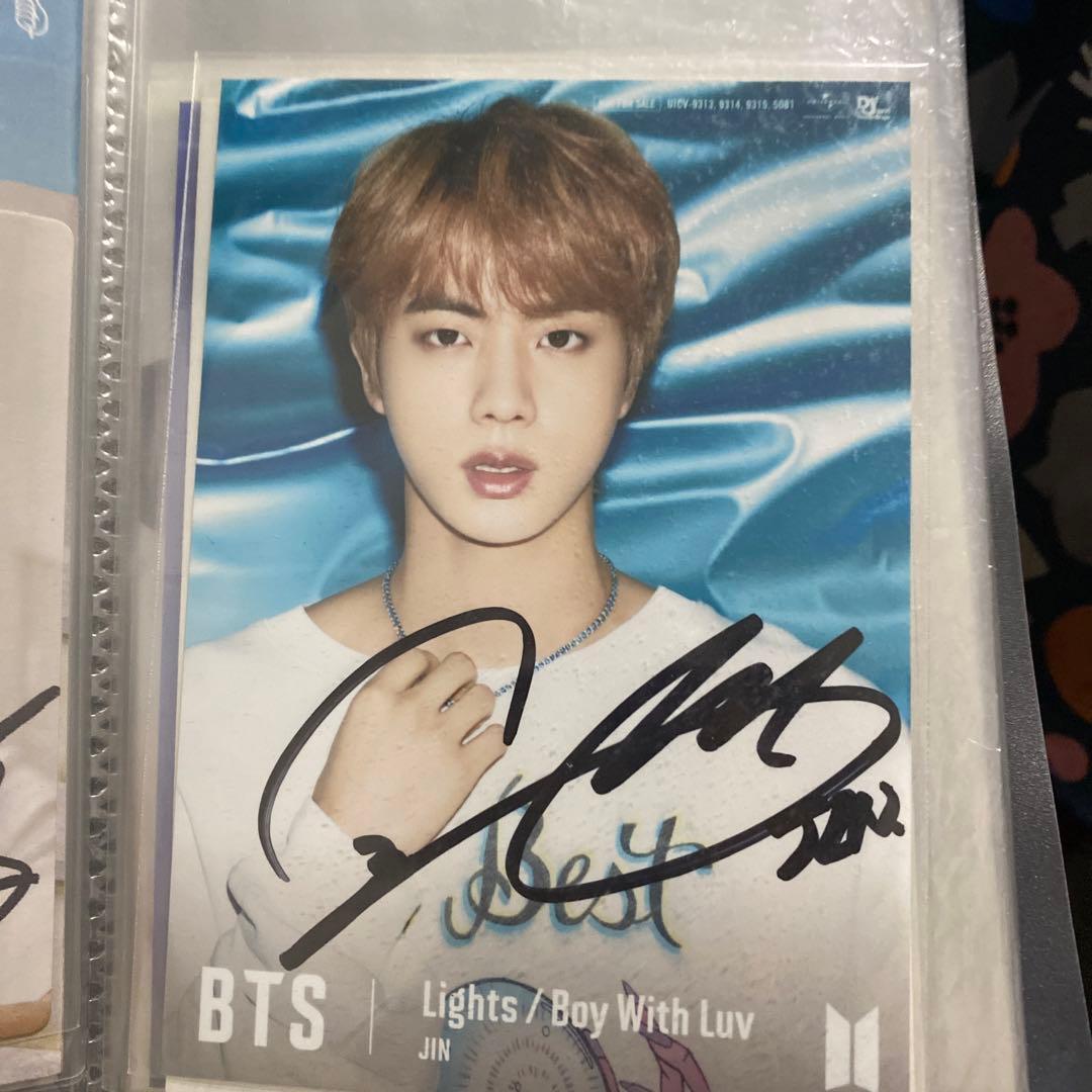 防弾少年団 ジン サイン 直筆 写真 - メルカリ