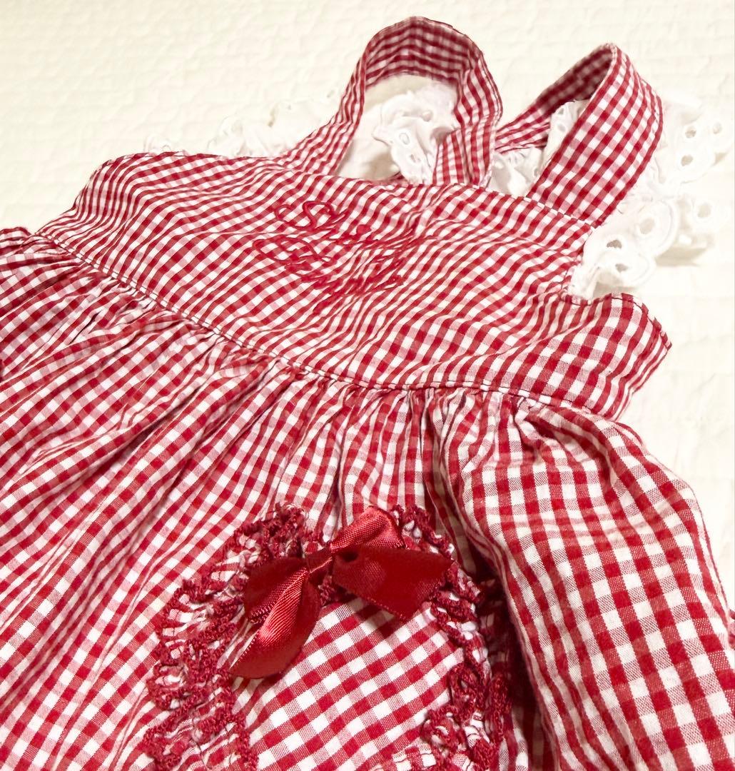 シャーリーテンプル リボンハート エプロン ワンピース - メルカリ