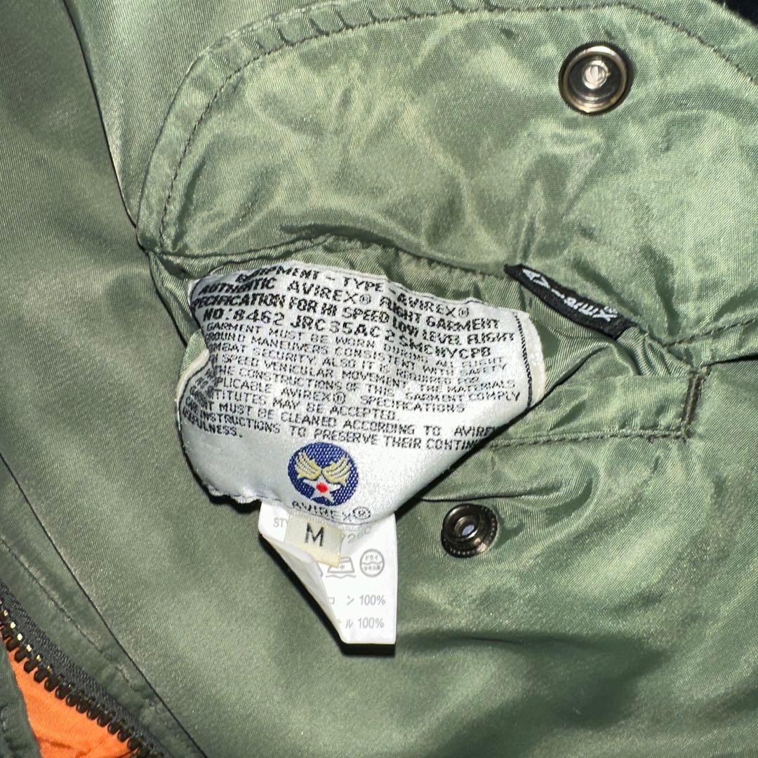 AVIREX MA-1ジャケット オリーブグリーン - メルカリ