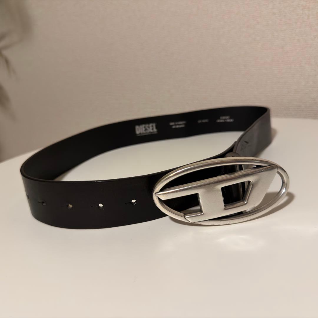 DIESEL B-1dr 80サイズ ブラックレザー ベルト B-1DR ベルト｜ブラック｜ウィメンズ｜DIESEL