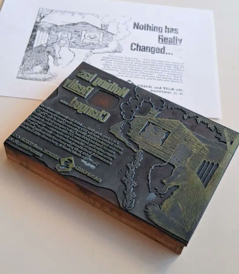 活版 ヴィンテージメタルスタンプ\"SANFORD BRICK\" 活版 ヴィンテージメタルスタンプ