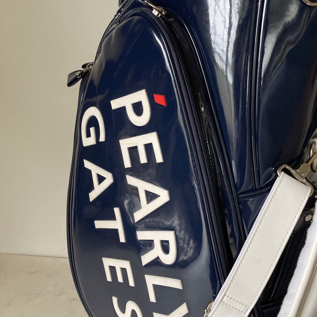 ⛳️美品 ユニセックス パーリーゲイツ エナメルキャディバッグ紺